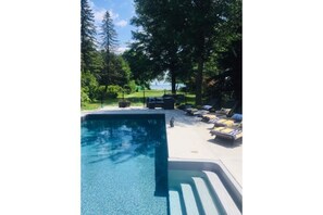 Pool with views of the St Lawrence