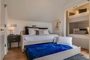 The loft includes a twin bed over a trundle daybed, perfect for versatile sleeping arrangements!