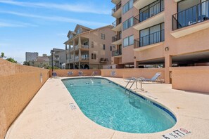 Take a dip in the oceanfront pool.