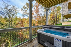 Unwind in the hot tub, conveniently situated right outside the indoor pool area.