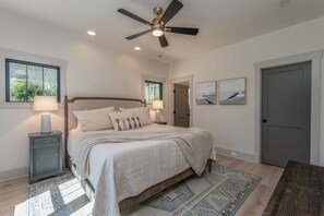 Master bedroom on main with king bed