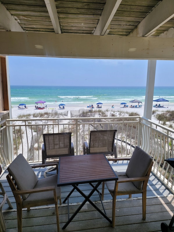 View of the ocean from the inside