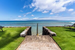 Beach access is a 2 min walk from the condo
