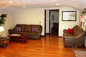 Large living room with hardwood floors