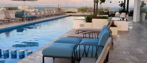 Take in ocean breezes and watch the sunset from any of of the rooftop pools