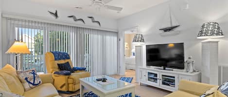 Bright, yet relaxing living room vacation rental north myrtle beach sc