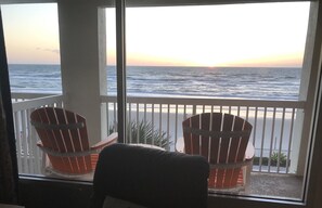 Sunset view from the living room