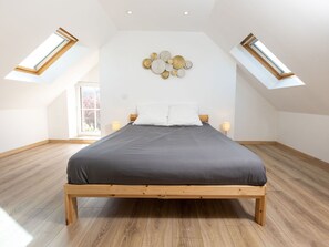 Furniture, Bedroom, Bed, Flooring, Wood, Floor, Interior Design, Wood Flooring, Bedding, Lighting