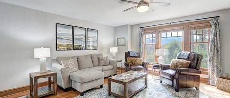 Living Room--- Bright and Inviting with Windows 