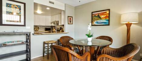 Dining area and open floor plan 