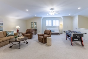 Living room - Living room with foosball table and sleeper sofa/futon