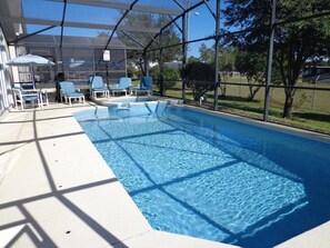 Sparkling Screened East Facing Pool