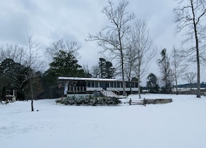 View from the lake after the 2021 snow storm/freezee