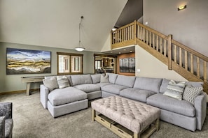 Sink into the comfortable couches and seating area after a long day of outdoor activities.
