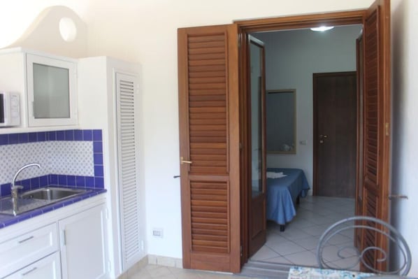 terrace and kitchenette
