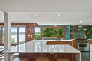 Kitchen bar seating, with a view!