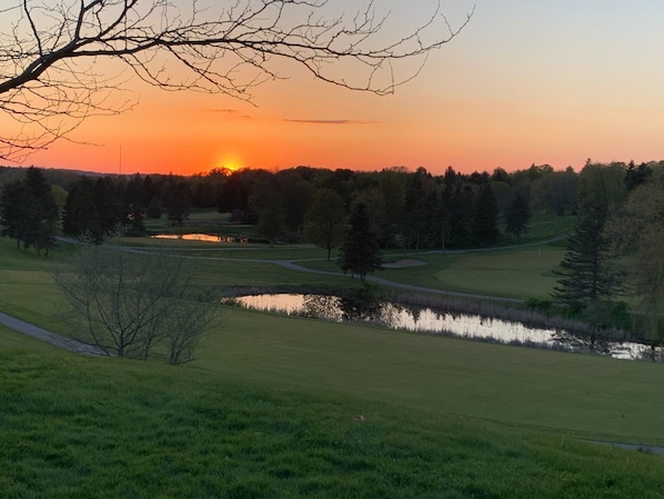 Stunning sunset over the beautiful golf course.