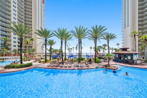 Largest Pool in PCB!  Wait until you try the seafood boil at that food hut!!  
