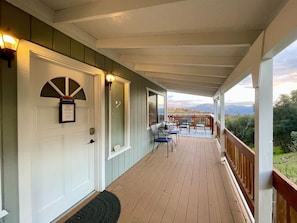 Sierra Suite front door and covered porch.