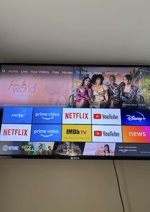 50in TV w/ Amazon Prime, Netflix and more