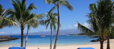 Mauna Lani Beach Club access and parking, about 1 mile away.