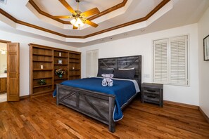 Primary Room #1 with King sized bed and attached bathroom