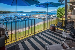 You`ll love this private deck and waterfront views.