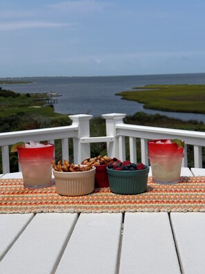 Enjoy drinks with a view.