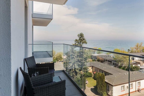 Balcony perfect for drinking coffee or tea. 