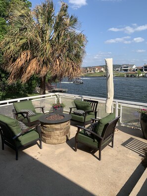 Patio by the house - fire pit 