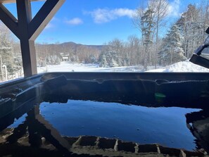 Soak in Artic Spa hot tub after your skiing or hiking adventure.