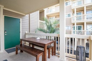 Living Room Balcony with Outdoor Dining