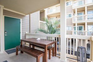 Living Room Balcony with Outdoor Dining