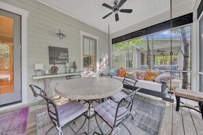 Large screened-in porch