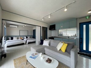 Living room and  bedroom view
