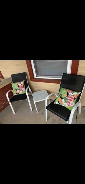 The porch area.