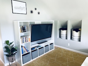 TV with Roku, books and games for all ages
