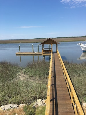 Dock on deep water