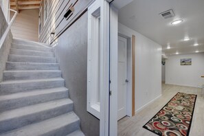stairs down to the suite