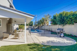 Spacious Patio Seating with Gas Grill