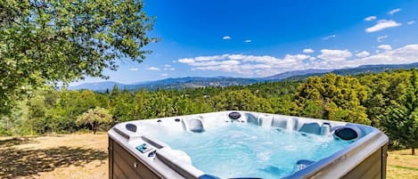 Hot tub with spectacular views