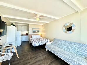 300sqft studio unit with kitchenette.