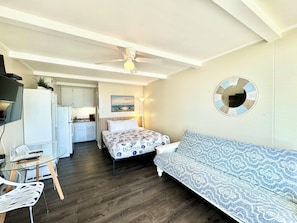 300sqft studio unit with kitchenette.