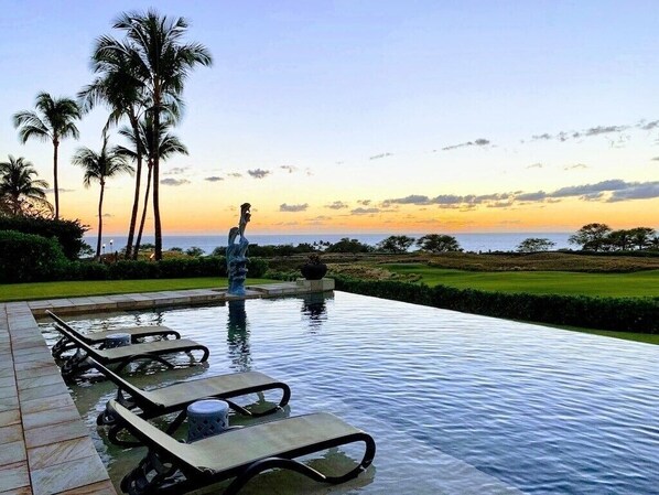 Heated Infinity Pool With Lounge Ledge