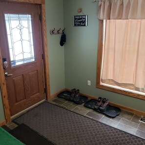 Mudroom entry and boot trays