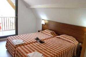 Relax on the comfy bed after a day outside.