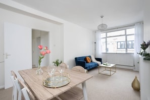 Living room with dining table and chairs