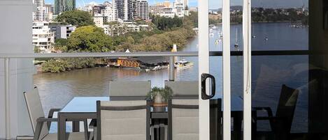 Enjoy the spacious balcony with some of the best views in Brisbane