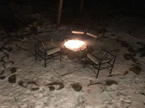 Firepit under snow