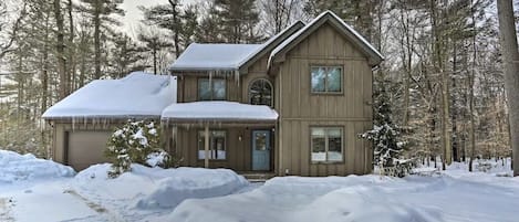 Front of the house under snow